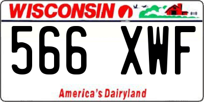 WI license plate 566XWF