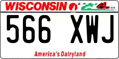 WI license plate 566XWJ