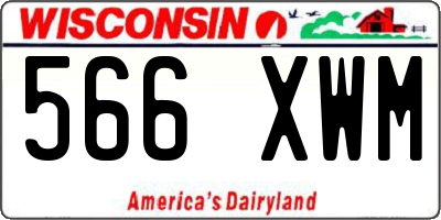 WI license plate 566XWM