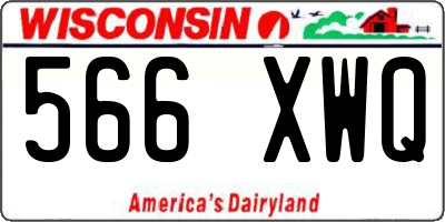 WI license plate 566XWQ
