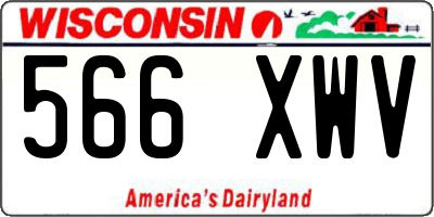 WI license plate 566XWV