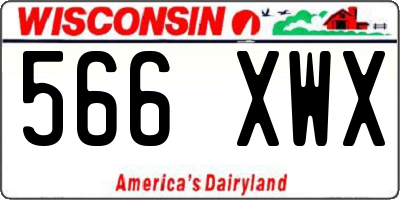 WI license plate 566XWX
