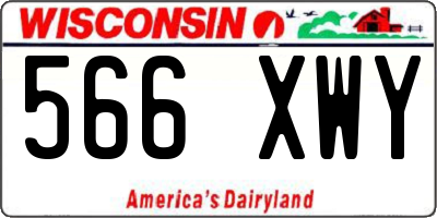 WI license plate 566XWY