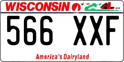 WI license plate 566XXF