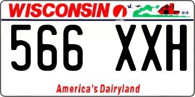 WI license plate 566XXH