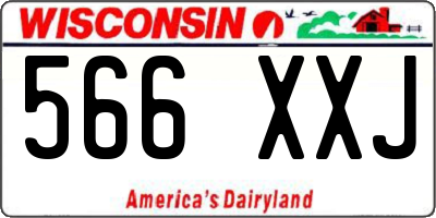 WI license plate 566XXJ