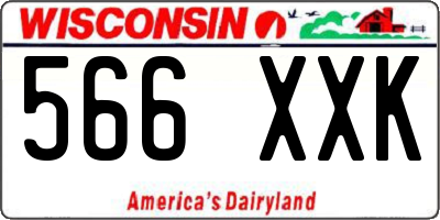 WI license plate 566XXK