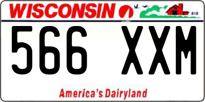 WI license plate 566XXM