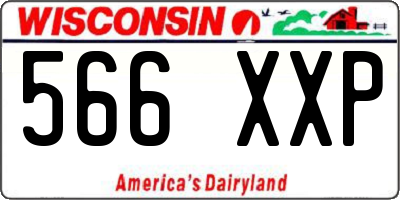 WI license plate 566XXP