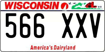 WI license plate 566XXV