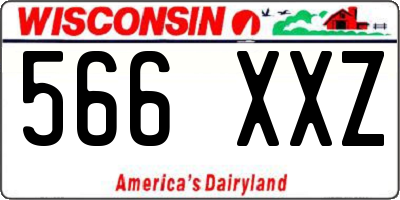 WI license plate 566XXZ