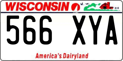 WI license plate 566XYA