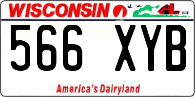 WI license plate 566XYB