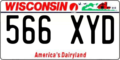 WI license plate 566XYD