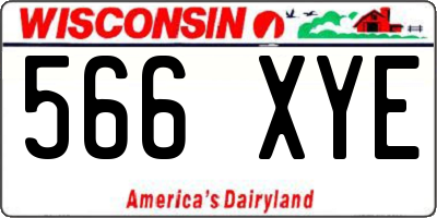 WI license plate 566XYE
