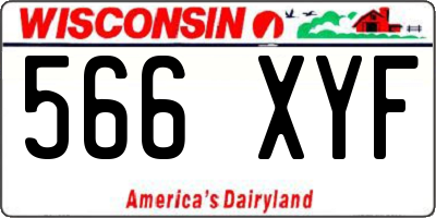WI license plate 566XYF