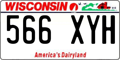 WI license plate 566XYH