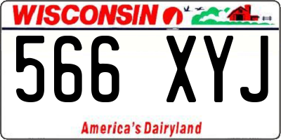 WI license plate 566XYJ