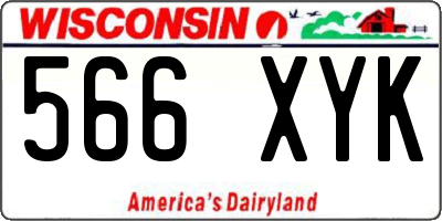 WI license plate 566XYK