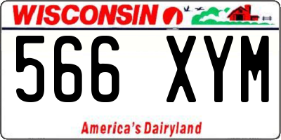 WI license plate 566XYM