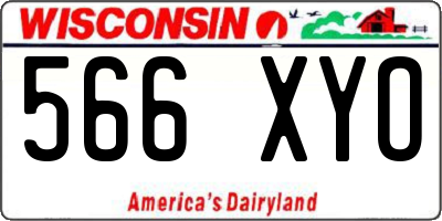 WI license plate 566XYO