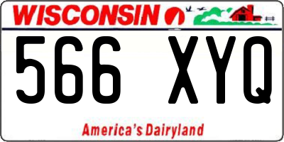 WI license plate 566XYQ
