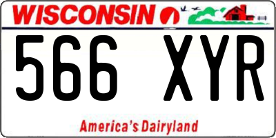 WI license plate 566XYR