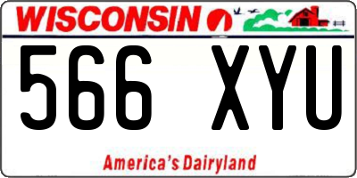 WI license plate 566XYU