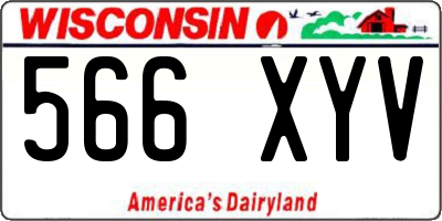 WI license plate 566XYV