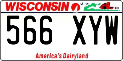 WI license plate 566XYW