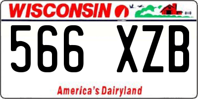 WI license plate 566XZB