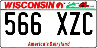 WI license plate 566XZC
