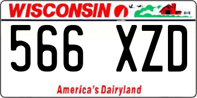 WI license plate 566XZD