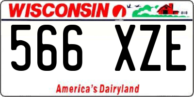 WI license plate 566XZE