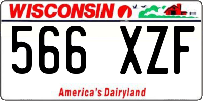 WI license plate 566XZF