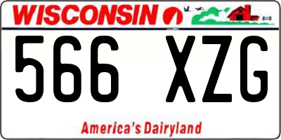 WI license plate 566XZG