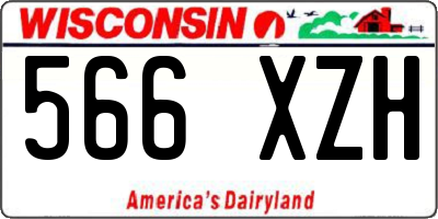 WI license plate 566XZH