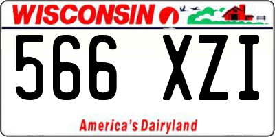 WI license plate 566XZI