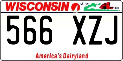 WI license plate 566XZJ