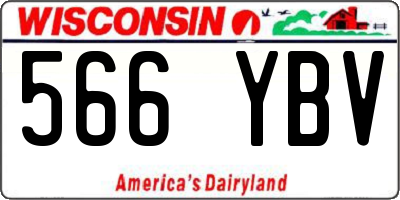 WI license plate 566YBV