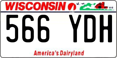 WI license plate 566YDH