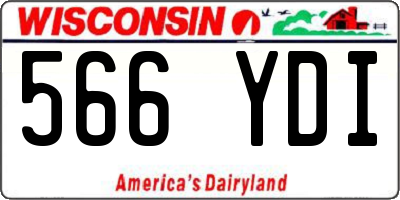 WI license plate 566YDI