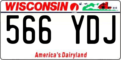 WI license plate 566YDJ