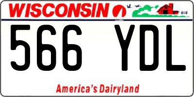 WI license plate 566YDL
