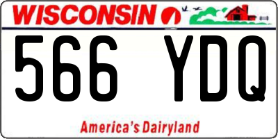 WI license plate 566YDQ