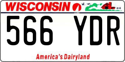 WI license plate 566YDR