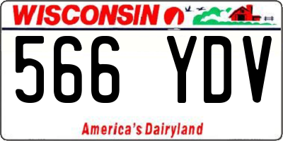 WI license plate 566YDV