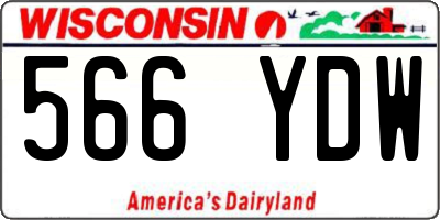 WI license plate 566YDW