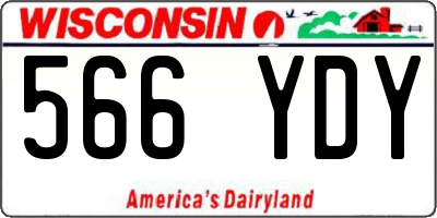 WI license plate 566YDY