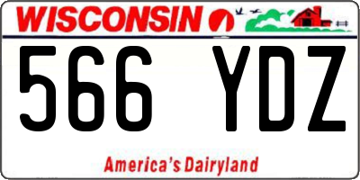WI license plate 566YDZ